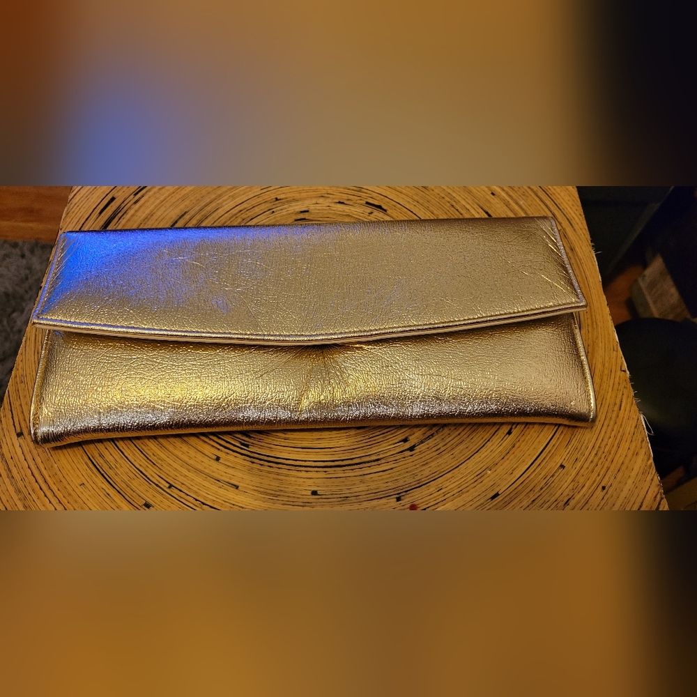 Terner's vintage gold extra long clutch
